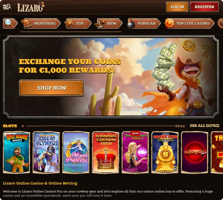 Overview of lizaro online casino